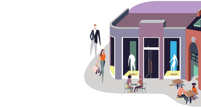 illustration of a dynamic retail experience